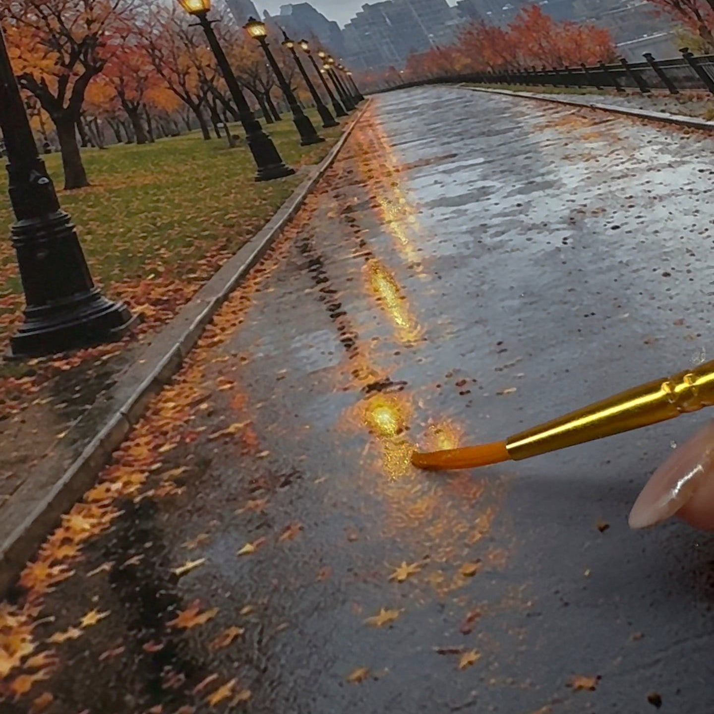 Limited Release | Rainy Autumn Morning Glitter Print