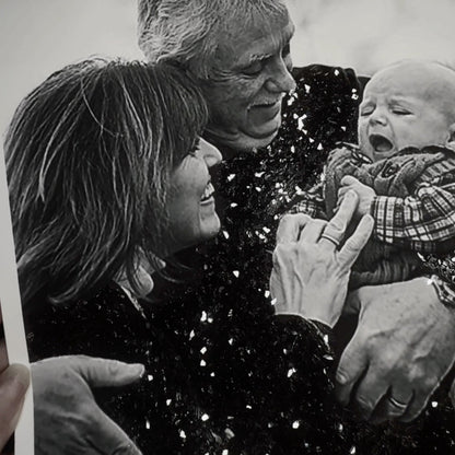 Elegant Black & White Sparkly Glitter Photo Art Print