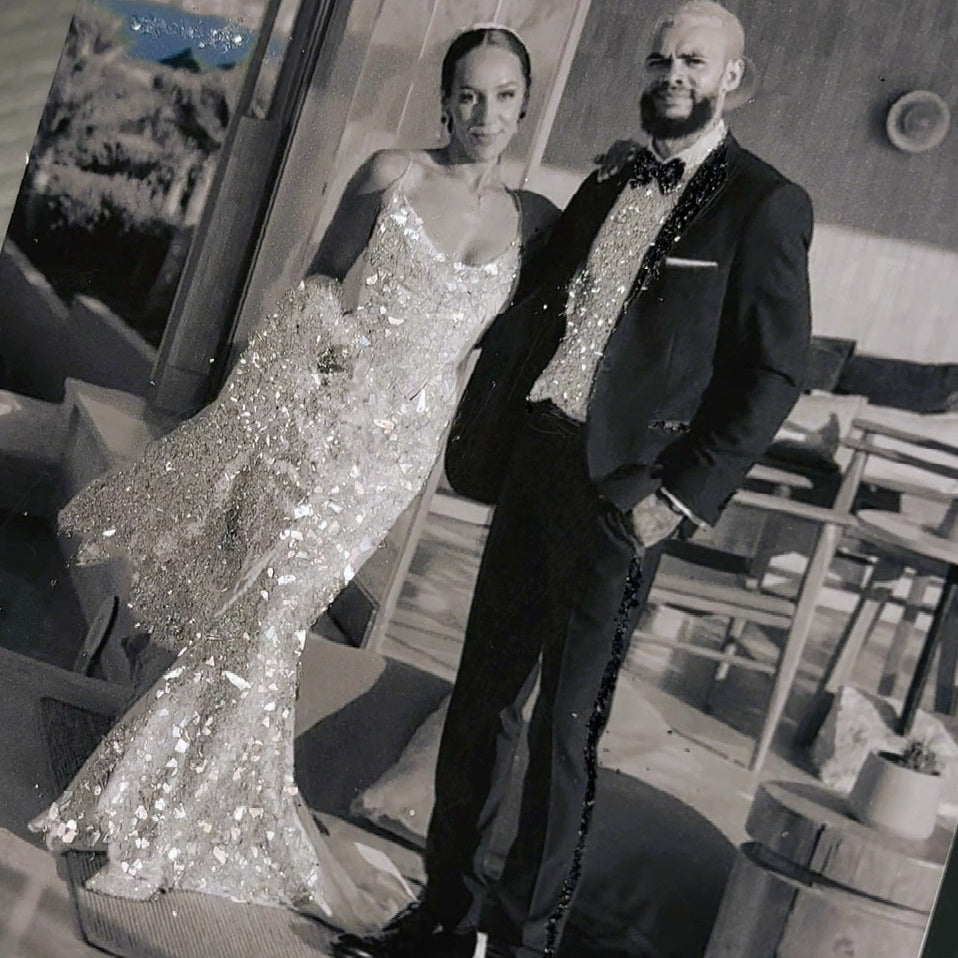 Elegant Sparkly Magical Glitter Wedding or Engagement Photo Art Prints