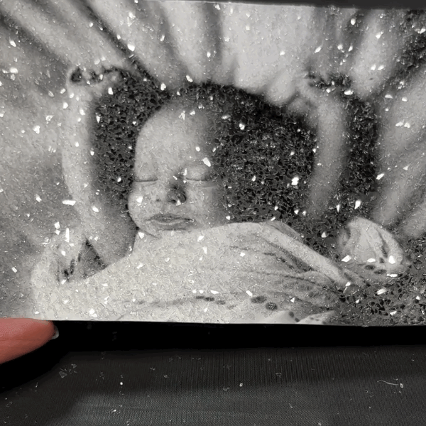 DazzlePrint Glass Encrusted Glitter Photo Display Print