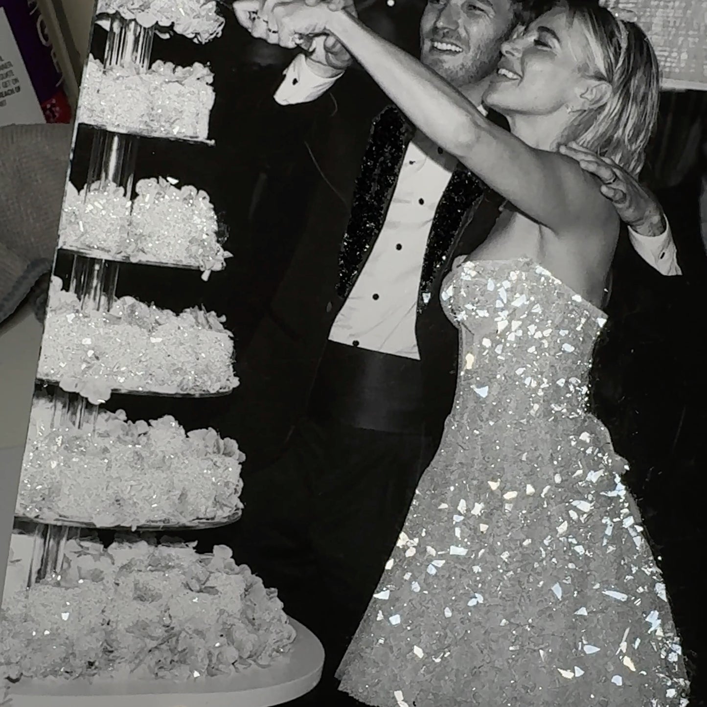 Black & White Sparkly Glitter Photo Art Print