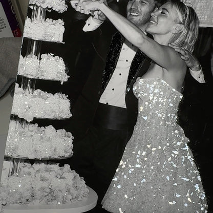 Black & White Sparkly Glitter Photo Art Print