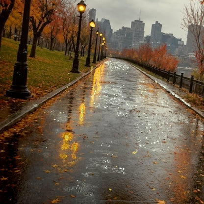 Limited Release | Rainy Autumn Morning Glitter Print