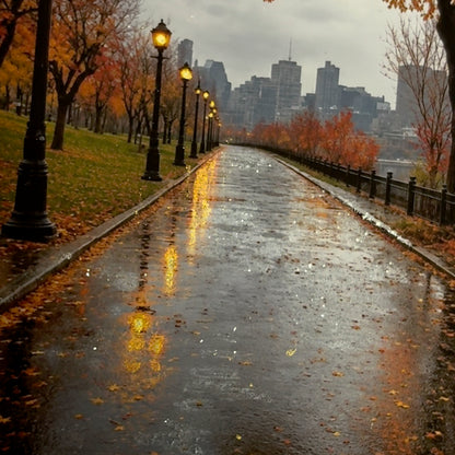 Limited Release | Rainy Autumn Morning Glitter Print