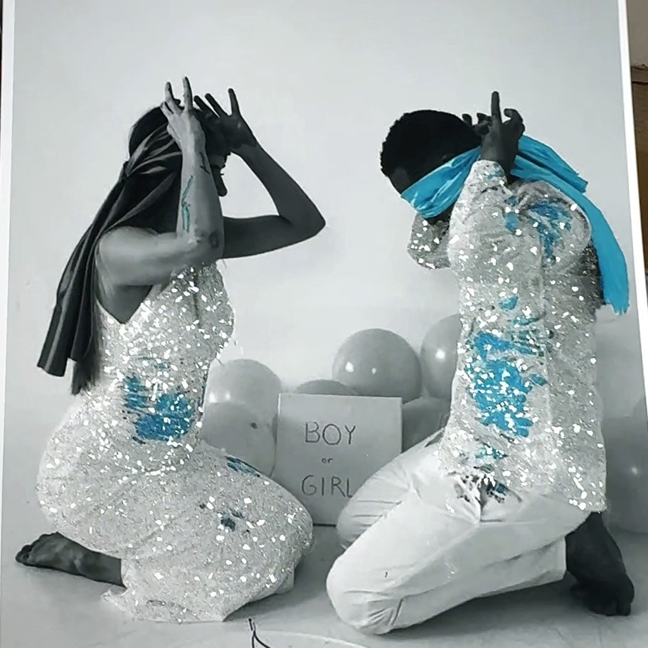 Signature Glitter Glass Sparkle Photo Print