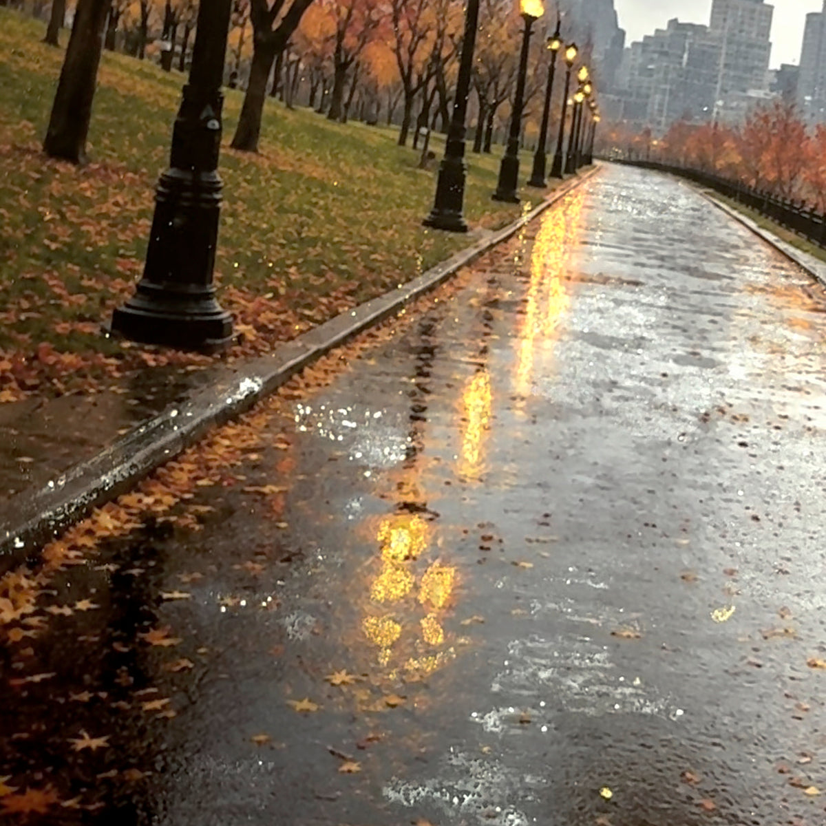 Limited Release | Rainy Autumn Morning Glitter Print