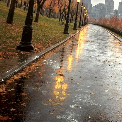Limited Release | Rainy Autumn Morning Glitter Print