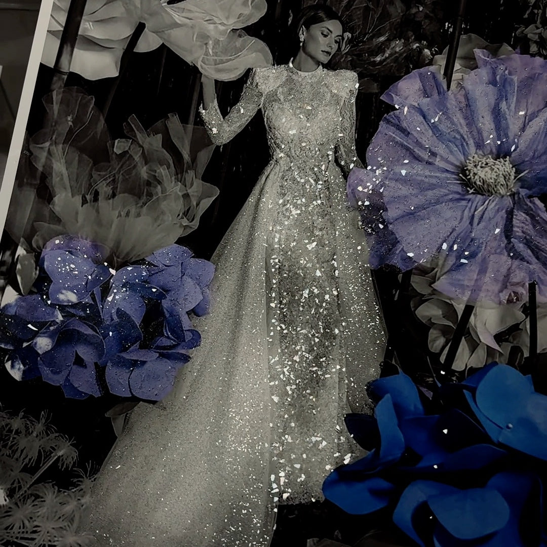 ColorPop and B/W Sparkly Glitter Photo Art Print