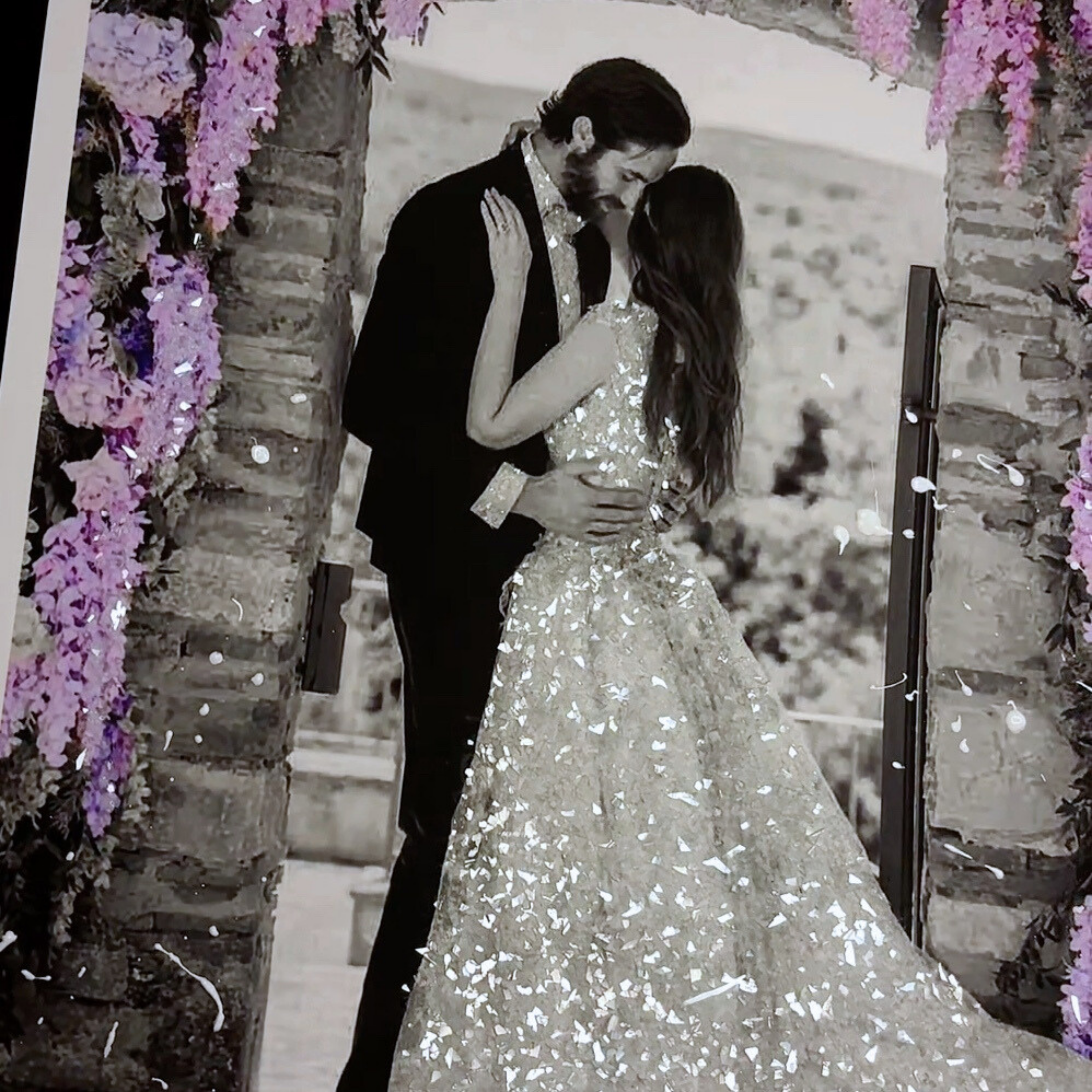 ColorPop and B/W Sparkly Glitter Photo Art Print