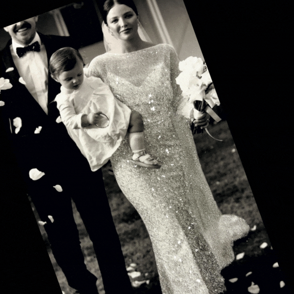 Elegant Sparkly Magical Glitter Wedding or Engagement Photo Art Print
