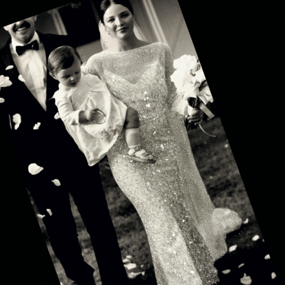 Elegant Sparkly Magical Glitter Wedding or Engagement Photo Art Print