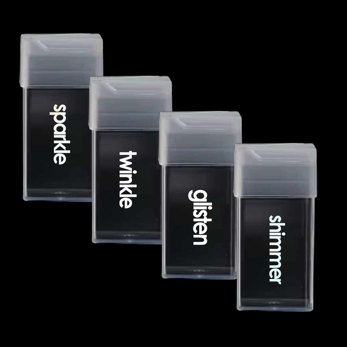 Set of 4 Square Plastic Shaker Jars | CrystalPrints Exclusive | COMING SOON